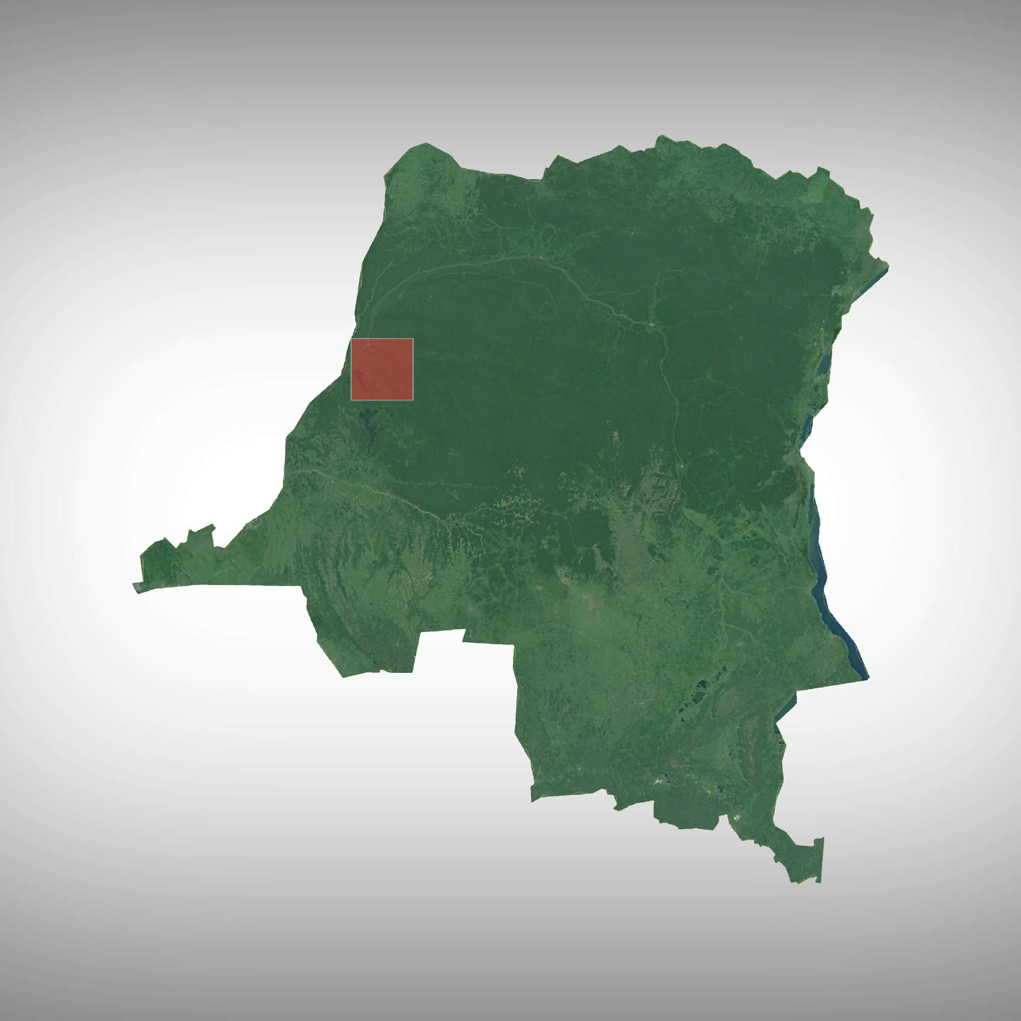 Ramani ya DRC inayoonyesha eneo lililoathirika na mlipuko wa Ebola 2018.