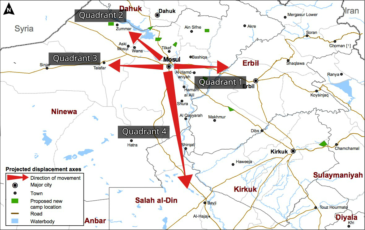 “Each quadrant, depending on who is in control and what the circumstances are, will have their own specific safety and protection issues that the civilians are going to have to face, and we are going to have to try and help the civilians overcome.” “Right now, as part of our planning, we are discussing arrangements with the Government of Iraq, the Iraqi security forces, the Kurdistan Regional Government, multiple ministries, and four Governors and their administrations.”    - Lise GrandeUN Humanitarian Coordinator for Iraq