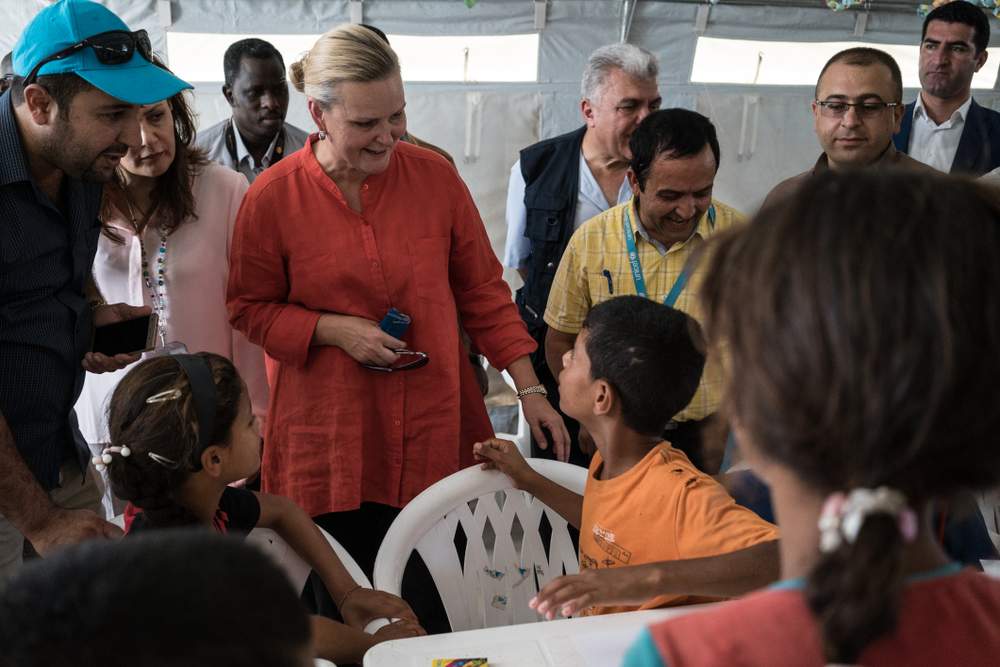UN Humanitarian Coordinator for IraqLise Grand, center left. Sulaimaniya, Iraq (A. Martins\/UNDP Iraq\/2016)