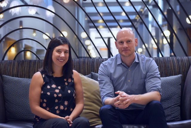 A photograph of researchers Jillian Peterson and James Densley