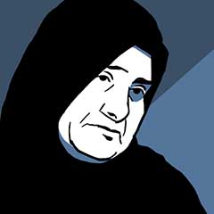 Illustrated portrait of Om Wessam