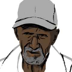 Illustrated portrait of Berhane