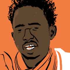 Illustrated portrait of Haftom