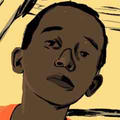 Illustrated portrait of Nahom